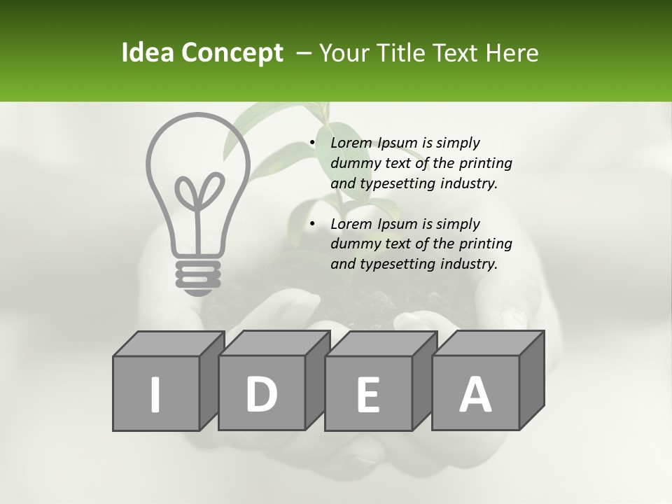 Agriculture Woman Palm PowerPoint Template