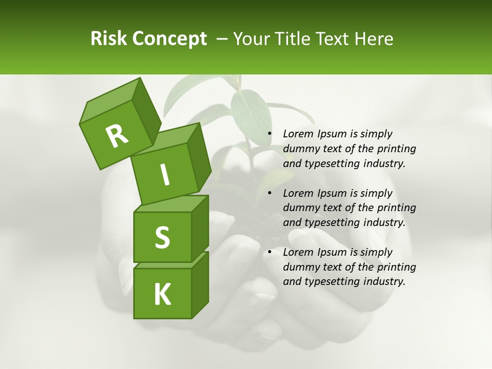 Agriculture Woman Palm PowerPoint Template