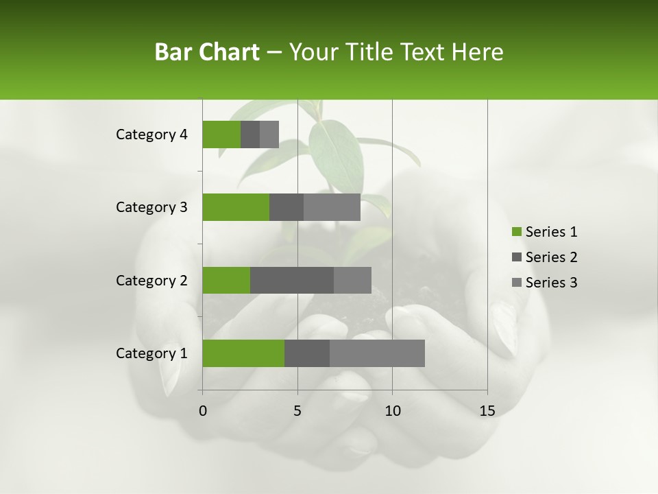 Agriculture Woman Palm PowerPoint Template