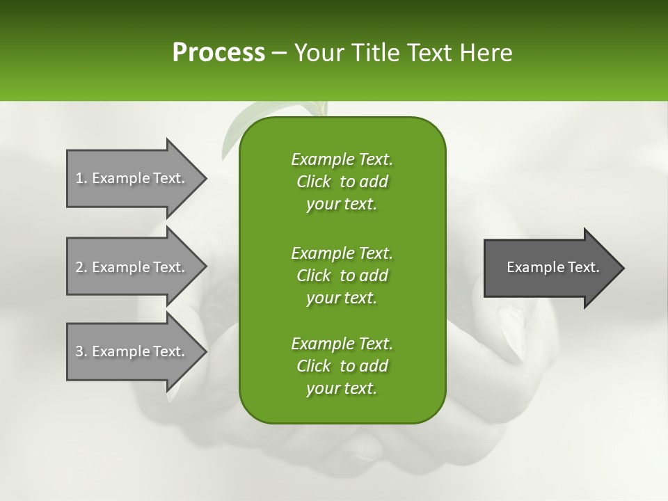 Agriculture Woman Palm PowerPoint Template