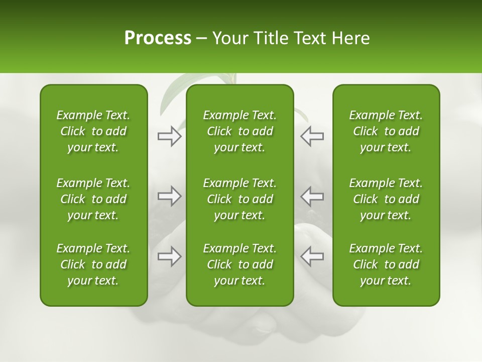 Agriculture Woman Palm PowerPoint Template