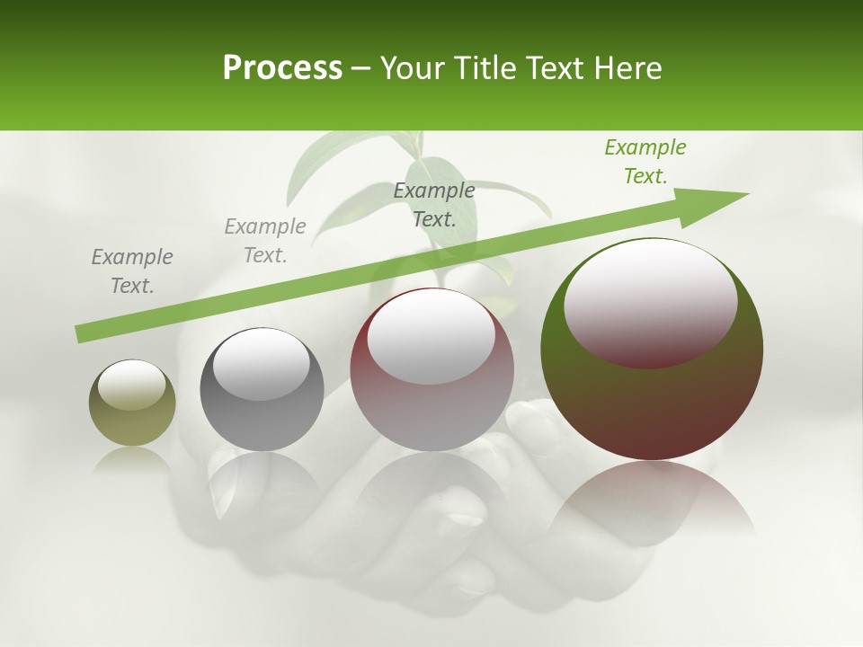 Agriculture Woman Palm PowerPoint Template