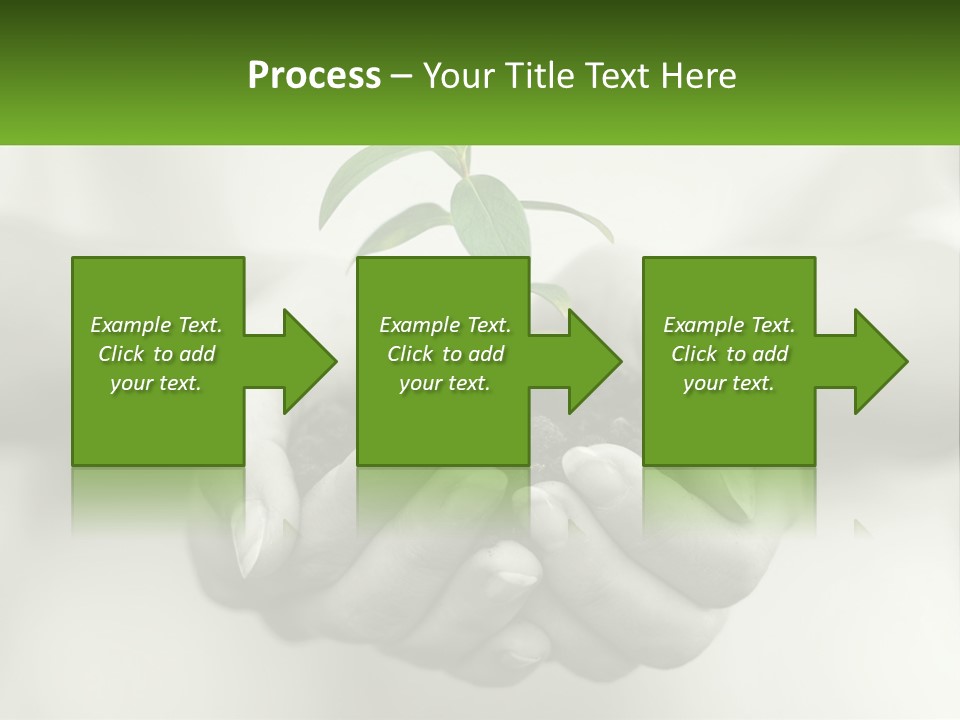 Agriculture Woman Palm PowerPoint Template