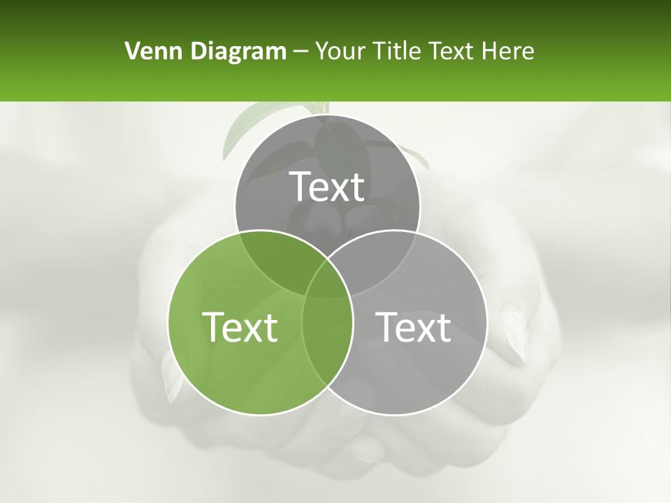 Agriculture Woman Palm PowerPoint Template