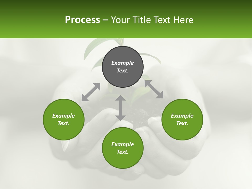 Agriculture Woman Palm PowerPoint Template