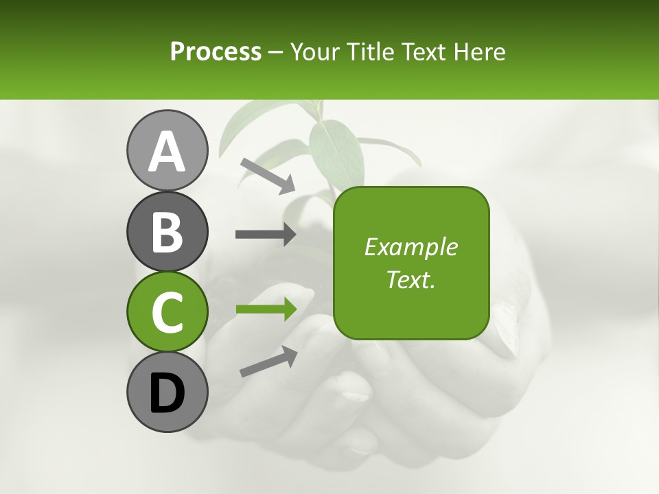 Agriculture Woman Palm PowerPoint Template