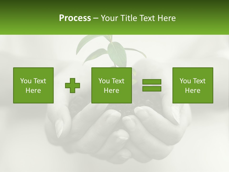 Agriculture Woman Palm PowerPoint Template