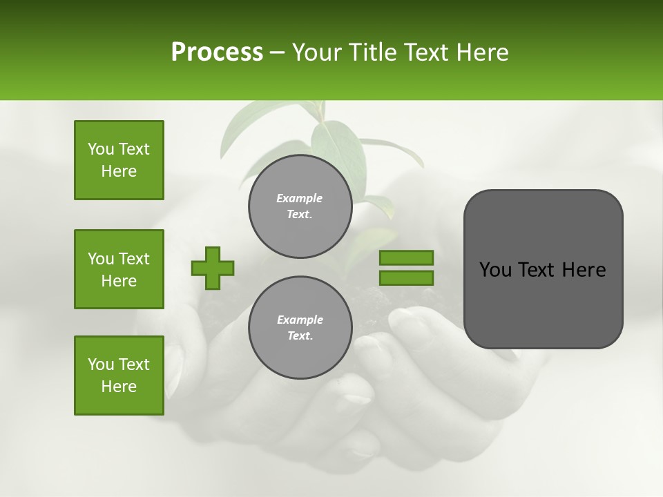 Agriculture Woman Palm PowerPoint Template
