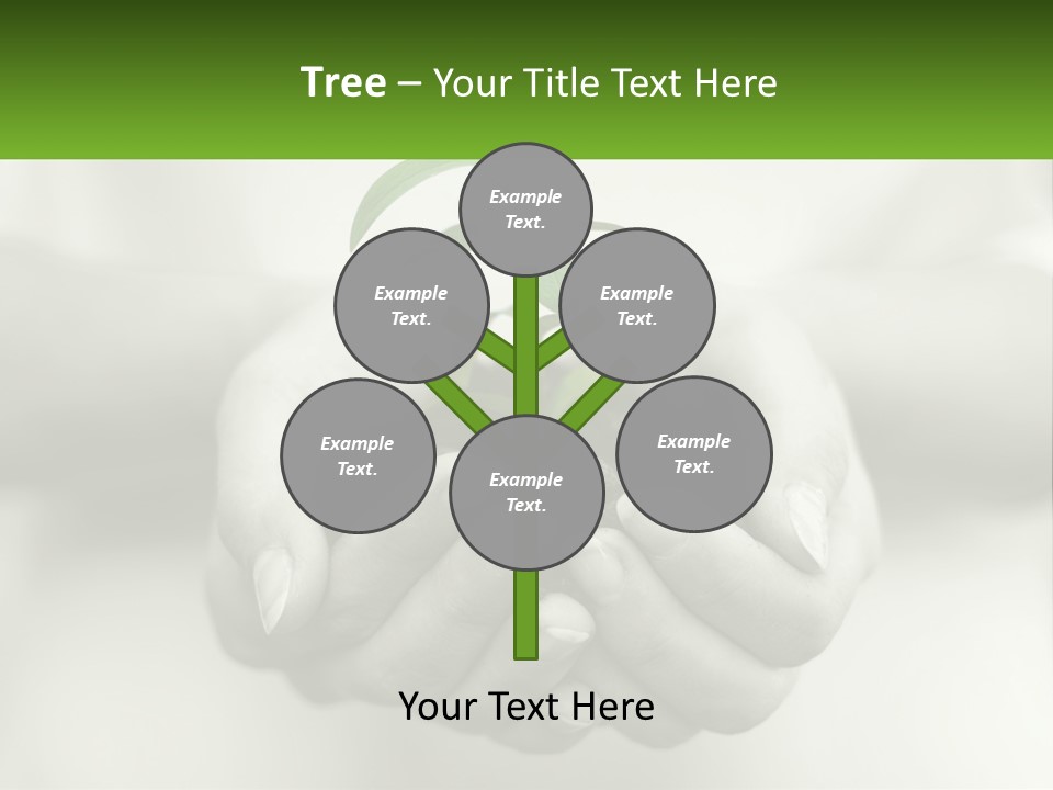 Agriculture Woman Palm PowerPoint Template