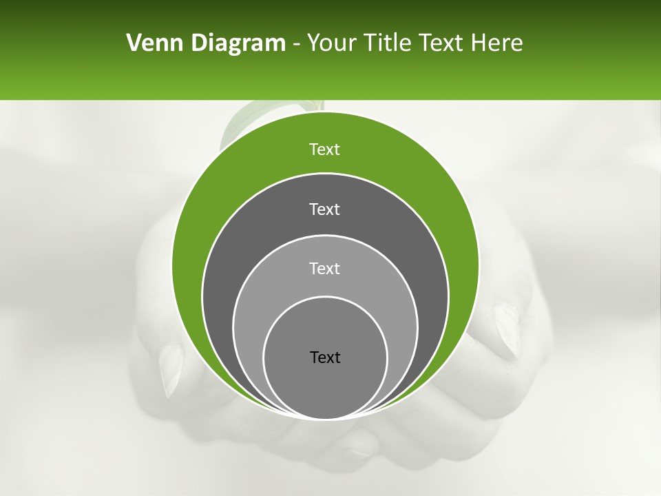 Agriculture Woman Palm PowerPoint Template