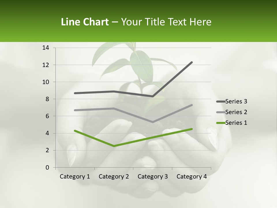 Agriculture Woman Palm PowerPoint Template