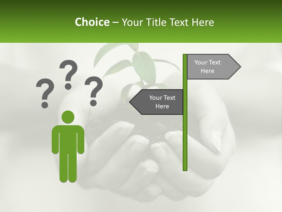 Agriculture Woman Palm PowerPoint Template