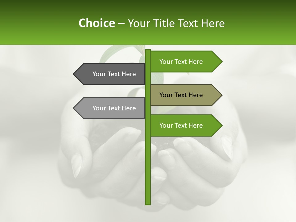 Agriculture Woman Palm PowerPoint Template