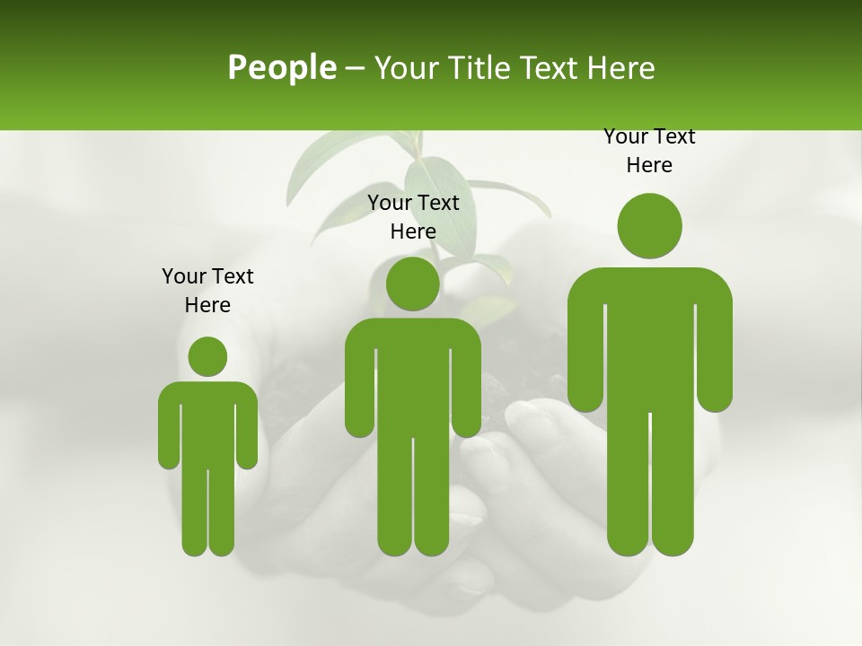 Agriculture Woman Palm PowerPoint Template