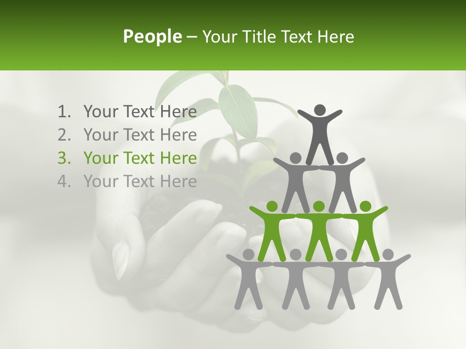 Agriculture Woman Palm PowerPoint Template