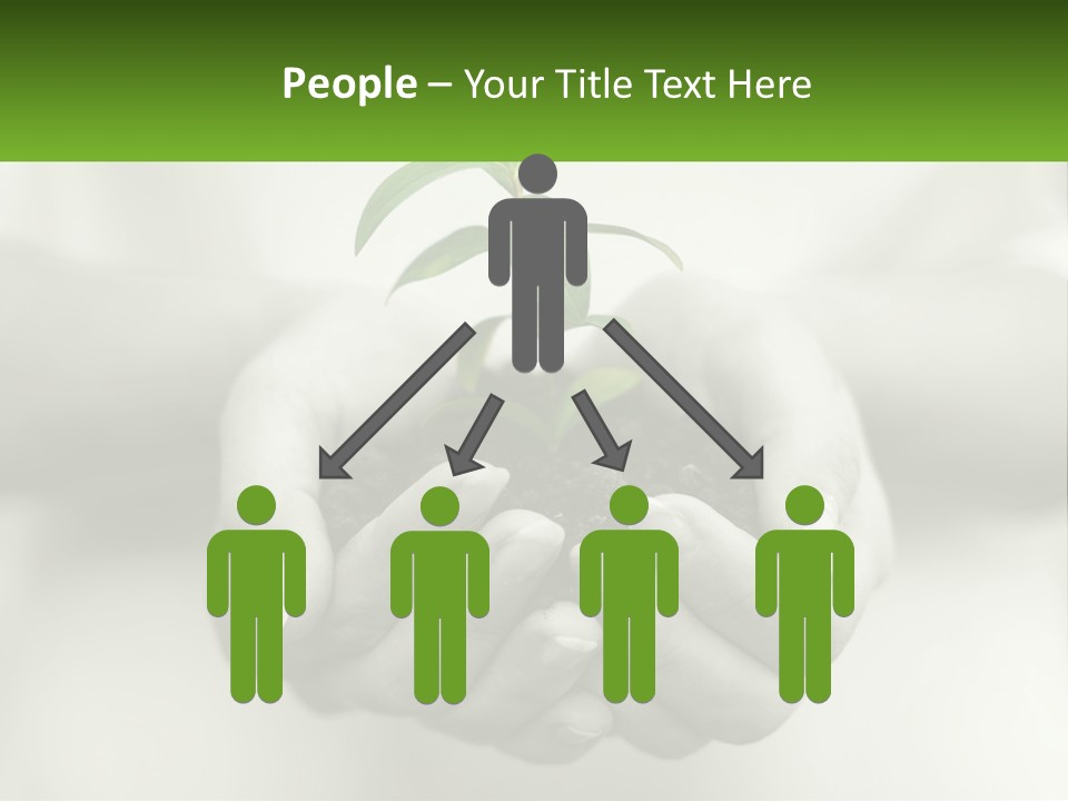 Agriculture Woman Palm PowerPoint Template