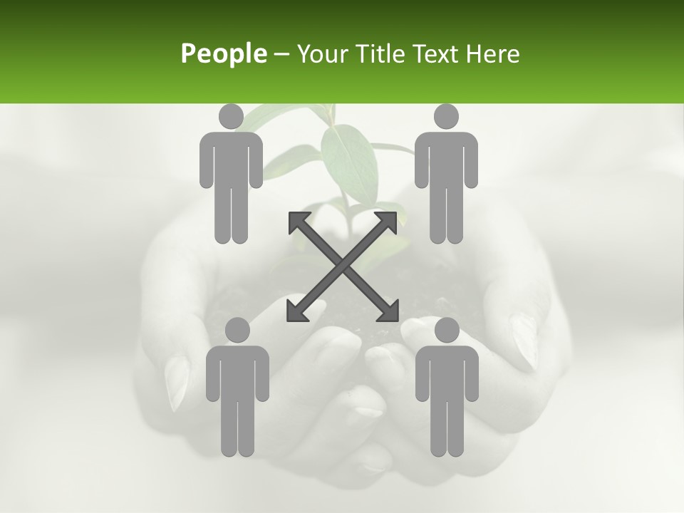 Agriculture Woman Palm PowerPoint Template