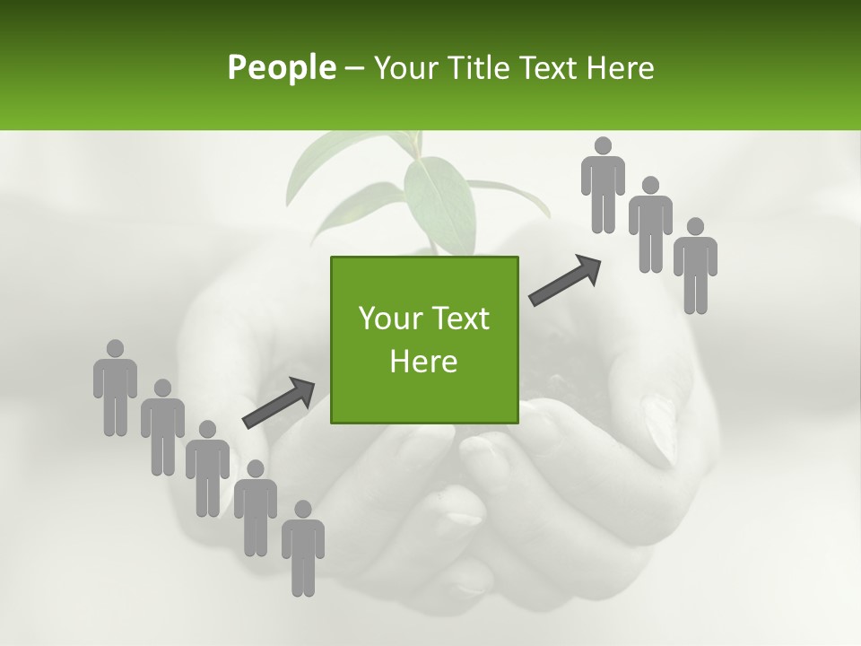 Agriculture Woman Palm PowerPoint Template