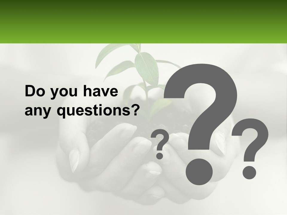 Agriculture Woman Palm PowerPoint Template