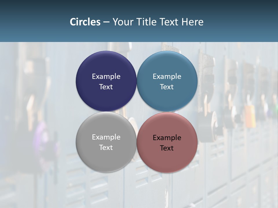 Door Blue Bank PowerPoint Template