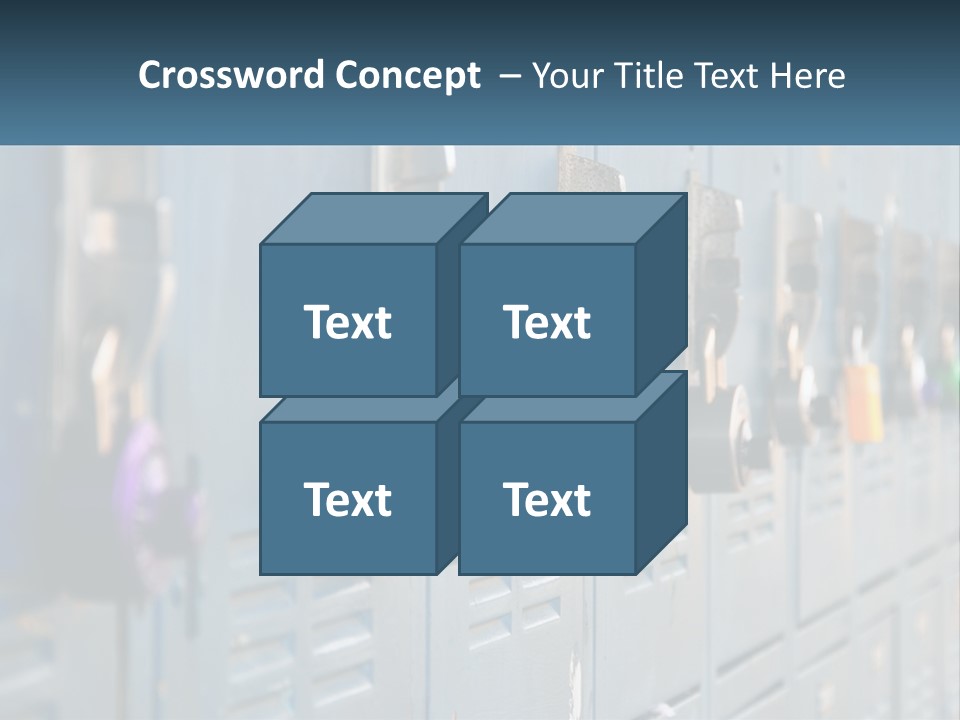 Door Blue Bank PowerPoint Template