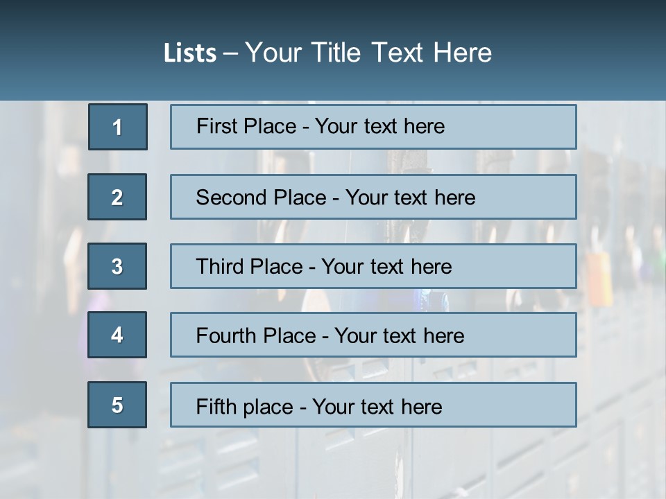 Door Blue Bank PowerPoint Template