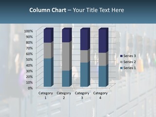 Door Blue Bank PowerPoint Template