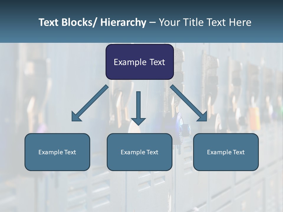 Door Blue Bank PowerPoint Template