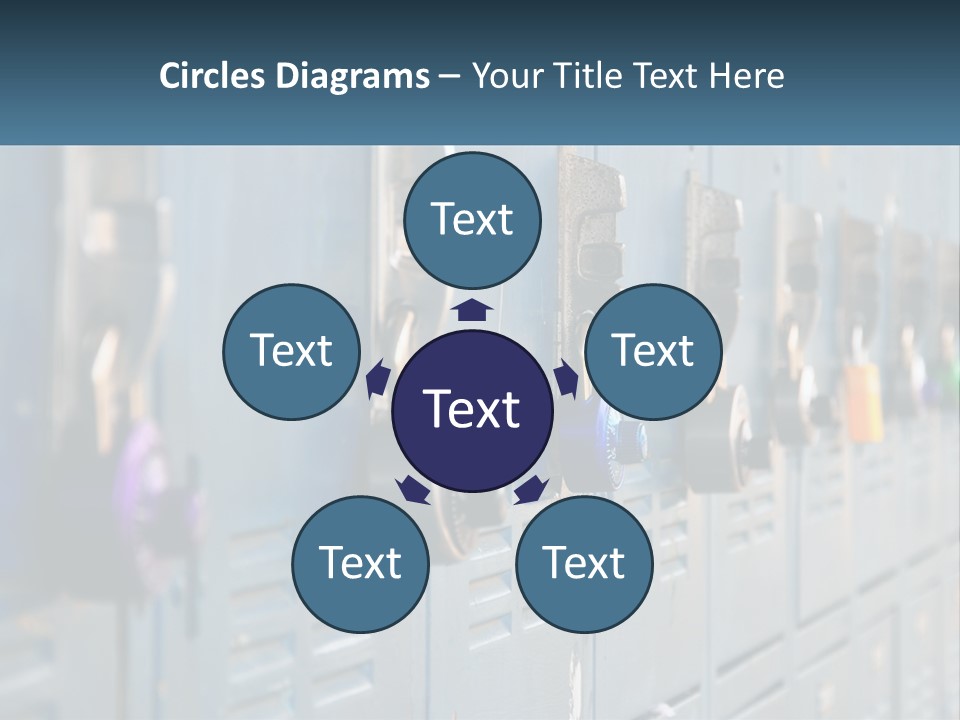 Door Blue Bank PowerPoint Template