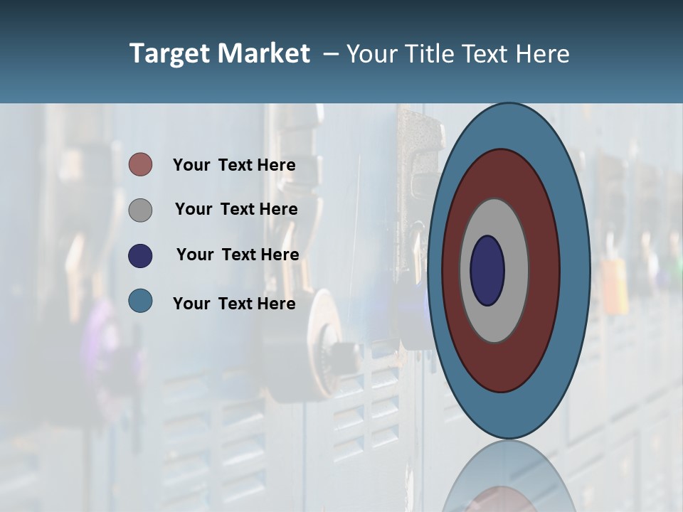 Door Blue Bank PowerPoint Template