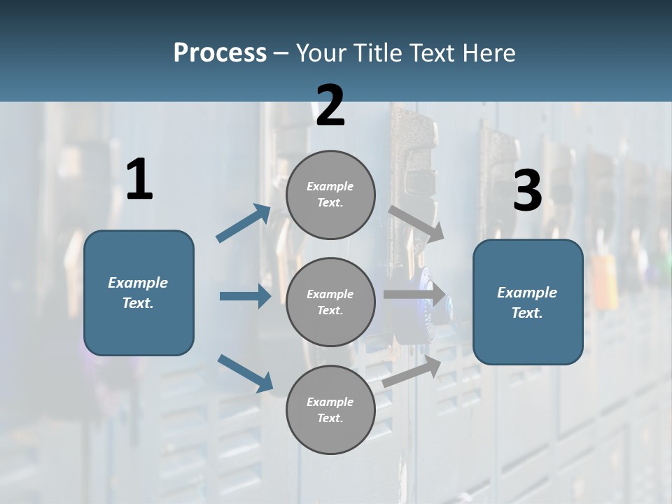 Door Blue Bank PowerPoint Template