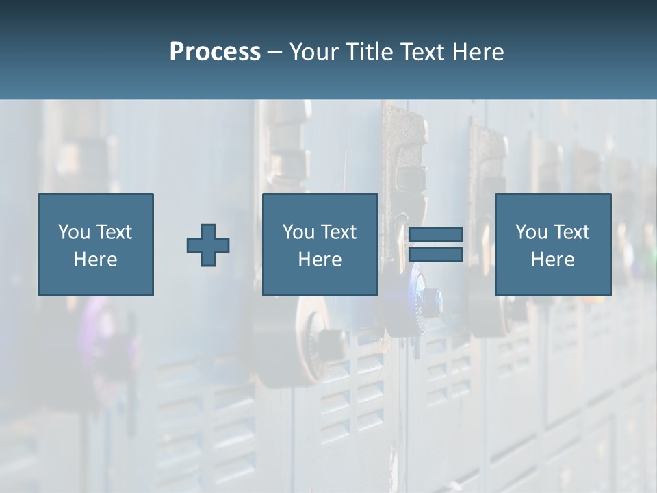 Door Blue Bank PowerPoint Template