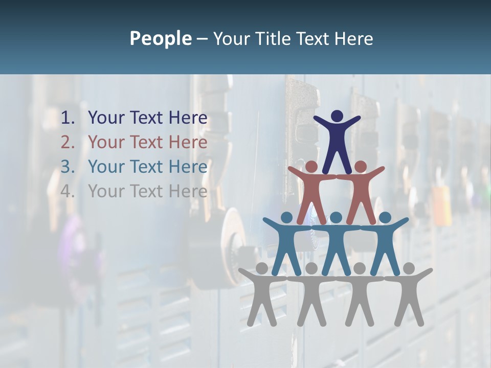 Door Blue Bank PowerPoint Template