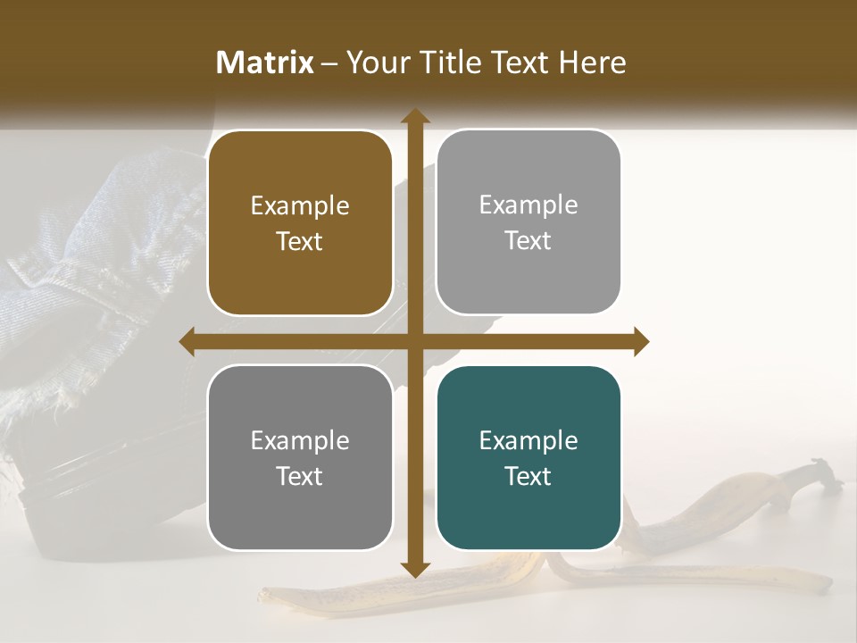 A Person Stepping On A Banana On A White Background PowerPoint Template