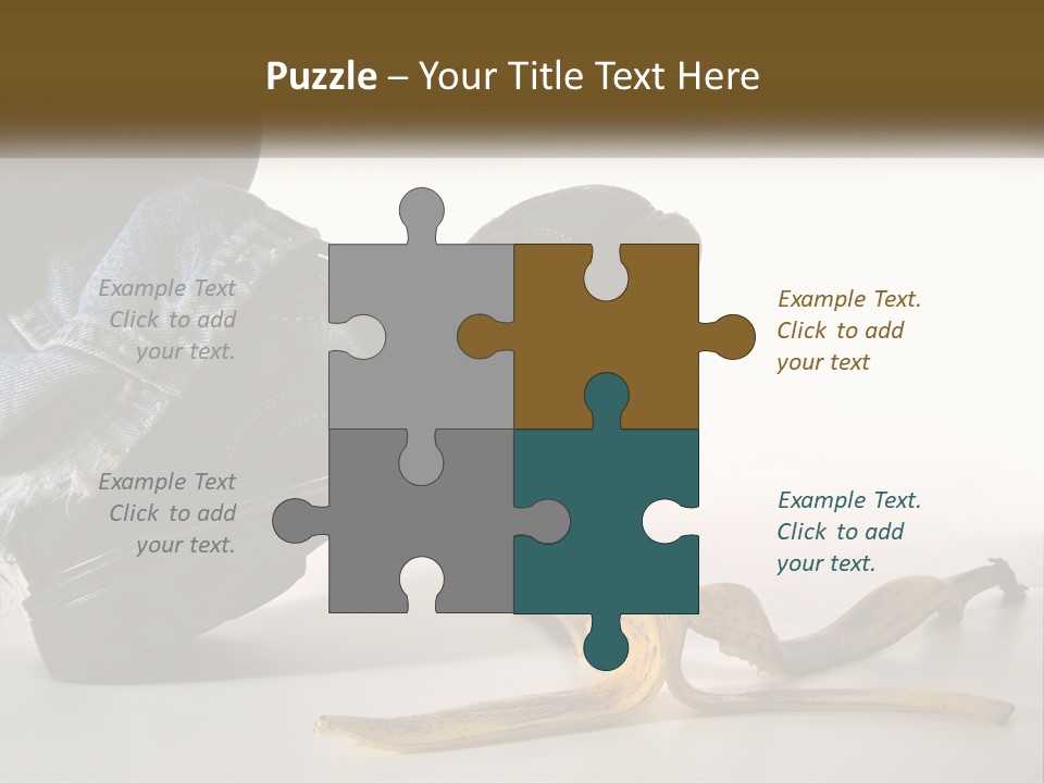 A Person Stepping On A Banana On A White Background PowerPoint Template