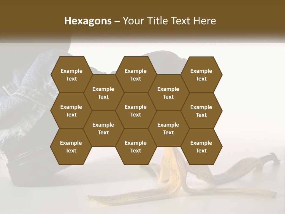 A Person Stepping On A Banana On A White Background PowerPoint Template