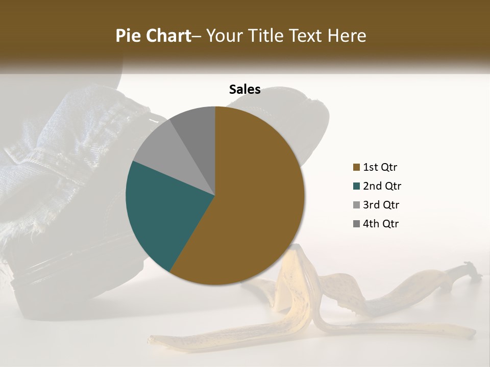 A Person Stepping On A Banana On A White Background PowerPoint Template