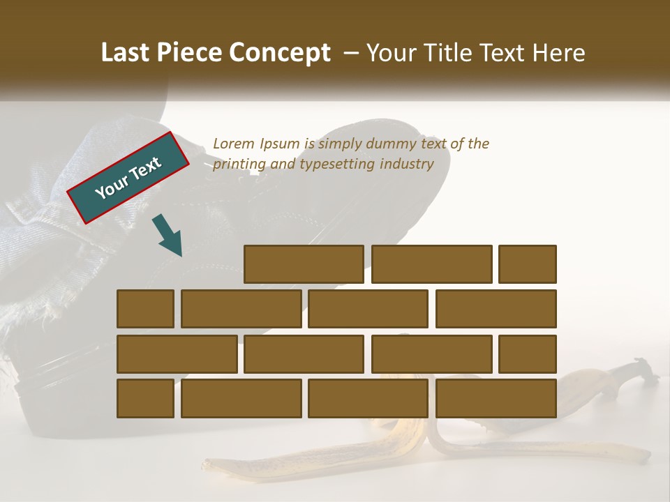 A Person Stepping On A Banana On A White Background PowerPoint Template