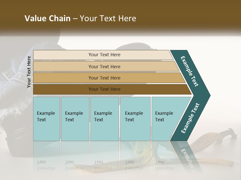 A Person Stepping On A Banana On A White Background PowerPoint Template