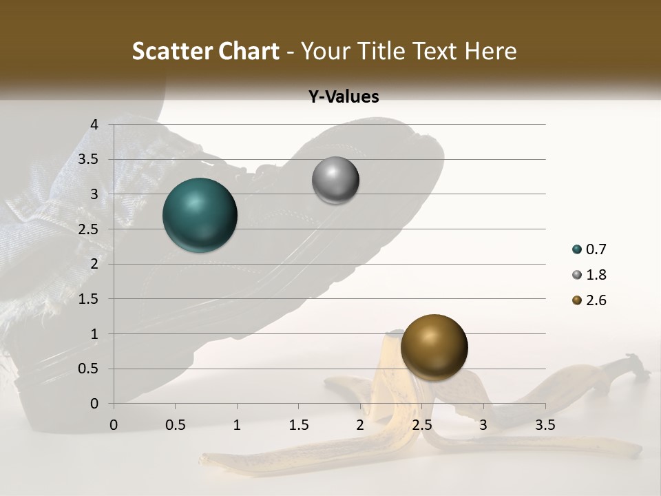 A Person Stepping On A Banana On A White Background PowerPoint Template