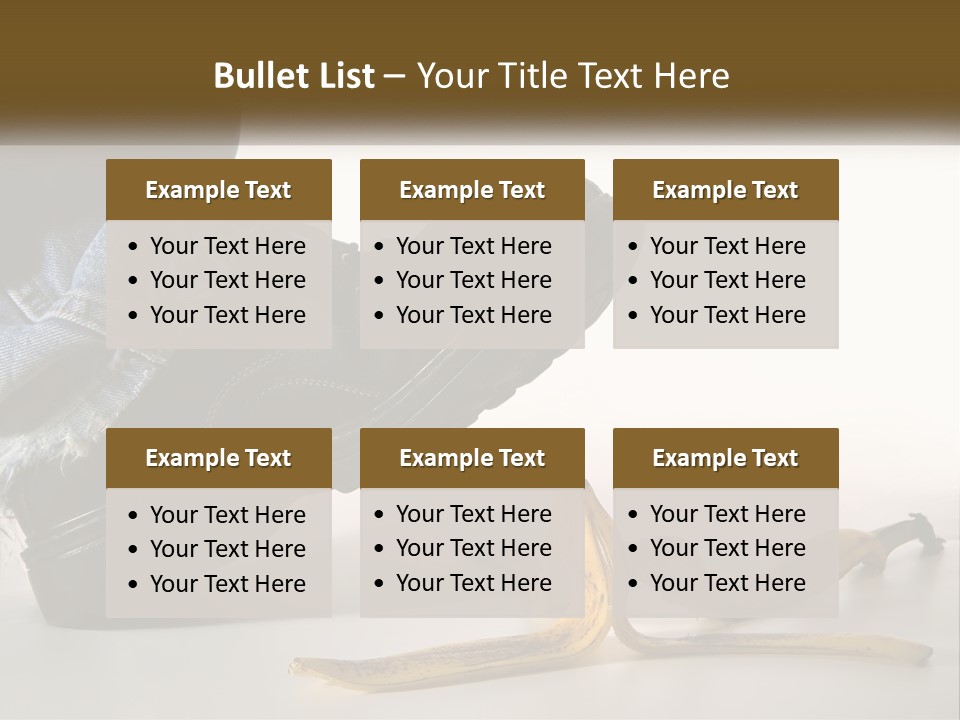 A Person Stepping On A Banana On A White Background PowerPoint Template