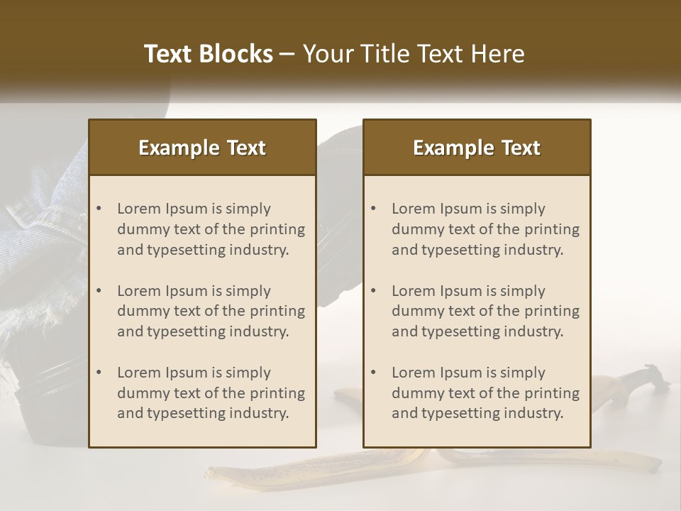 A Person Stepping On A Banana On A White Background PowerPoint Template