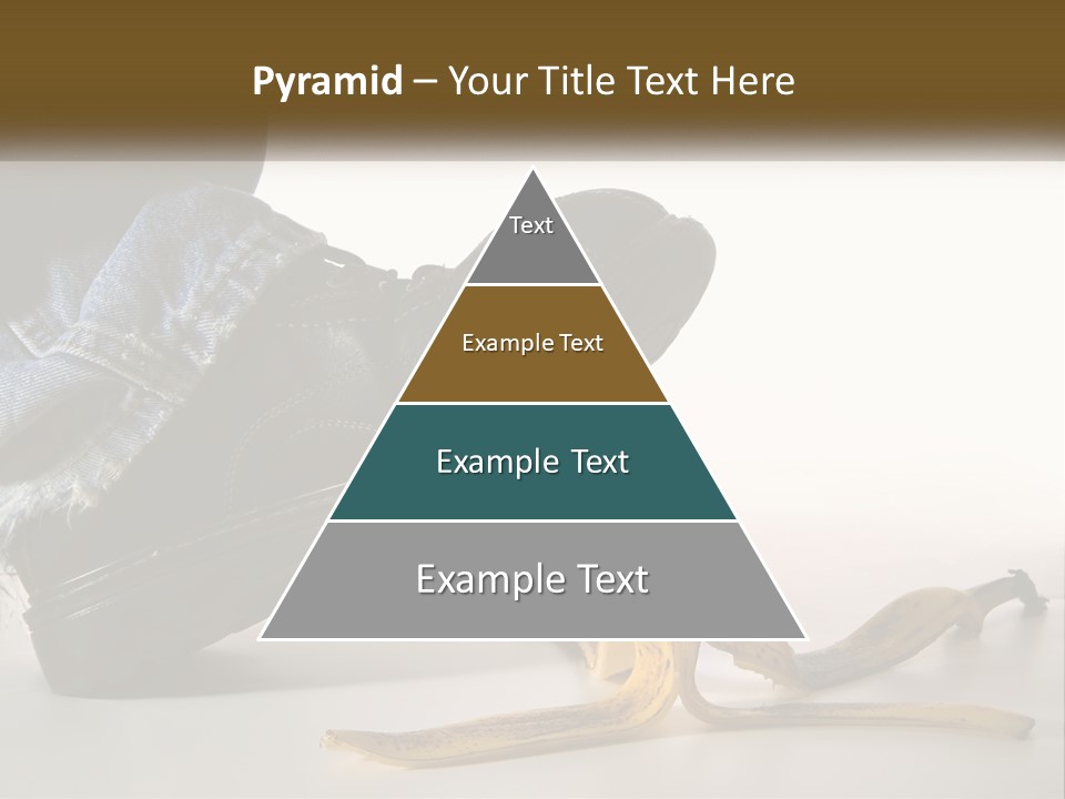 A Person Stepping On A Banana On A White Background PowerPoint Template