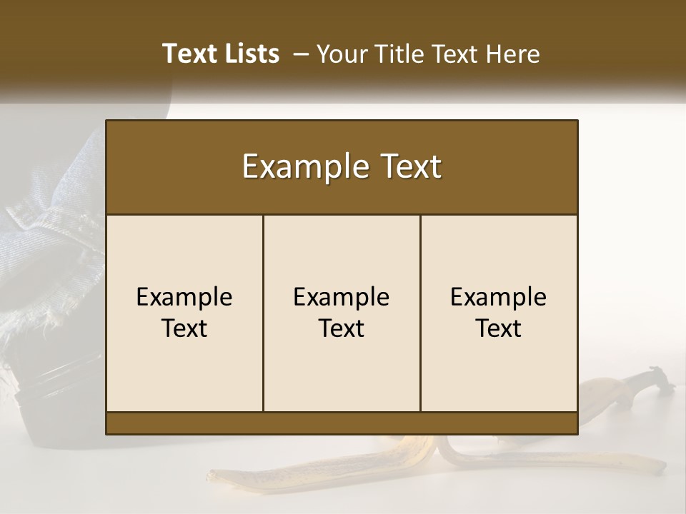 A Person Stepping On A Banana On A White Background PowerPoint Template