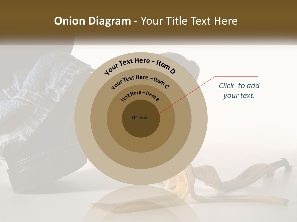 A Person Stepping On A Banana On A White Background PowerPoint Template