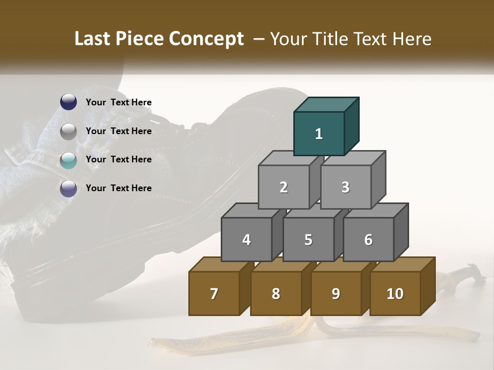 A Person Stepping On A Banana On A White Background PowerPoint Template