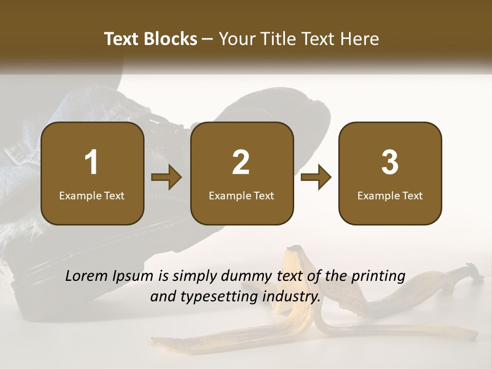 A Person Stepping On A Banana On A White Background PowerPoint Template