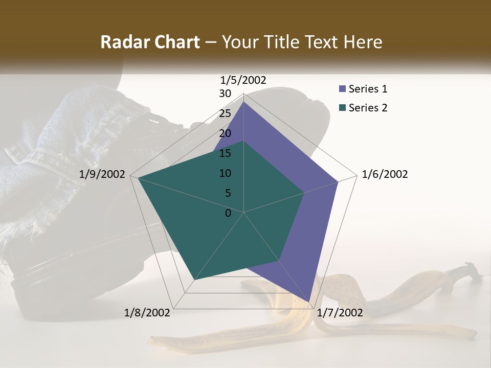 A Person Stepping On A Banana On A White Background PowerPoint Template