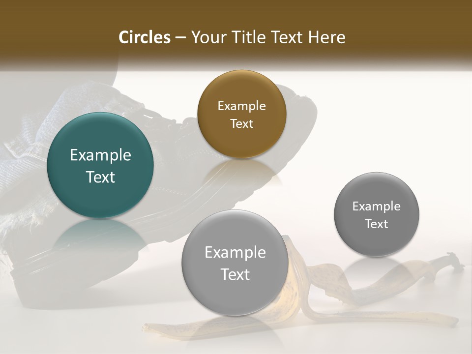 A Person Stepping On A Banana On A White Background PowerPoint Template