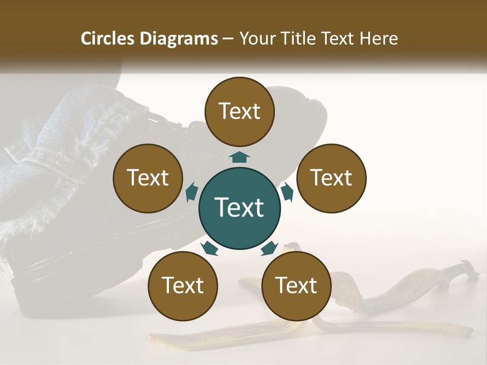 A Person Stepping On A Banana On A White Background PowerPoint Template